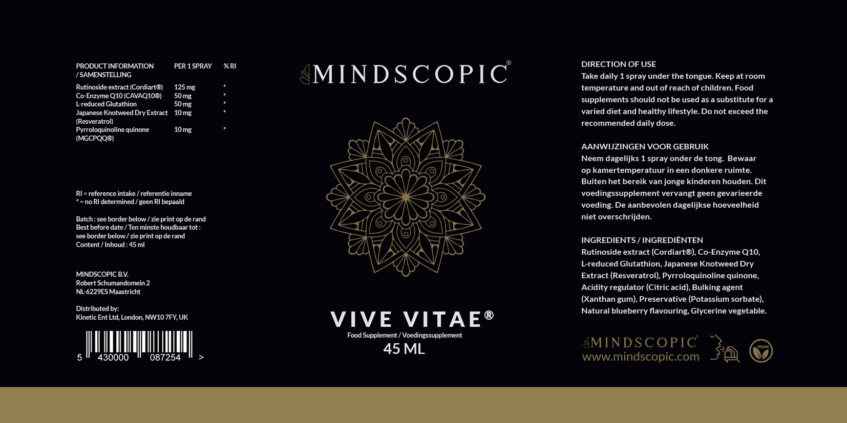 Mindscopic label Longevitae